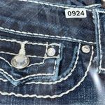 True Religion  26 Dark Blue Wash Crystal Embellished Disco Julie Big Skinny Jeans Photo 13