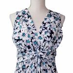 Papillon Womens M Daisy Print Knot Front Dress in Navy Daisy NEW Photo 4