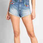 Lee  Vintage Modern High Rise Embroidered Cutoff Jean Shorts Photo 4