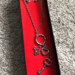 Guess NEW vintage  Women's Silver Tone Heart Key Pendant Necklace & Earrings Set Photo 1