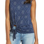Lucky Brand ✨ Women's Printed Tie Front Sz Large Tank Top✨ Photo 0
