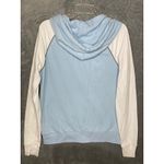 PINK - Victoria's Secret  Zip Up Hoodie Light Blue And White Womens large Photo 5