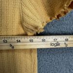 American Eagle  Top Womens Medium Yellow‎ V Neck Ribbed Knit Boho 90s Y2K Preppy Photo 3