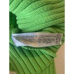 ZARA  Ribbed Knit Cropped Sweater Long Sleeve Bright‎ Green Size L Photo 7