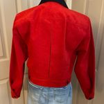 Bill Blass Blassuede By Red & Black Ultrasuede Boxy Cropped Jacket Size 8. Photo 11