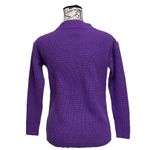 Talbots Cable Knit Fisherman Sweater preppy Coquette Purple Women's Sz XS Photo 4