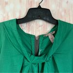 H&M  Vintage Y2K Green Pleated Neckline Back Zip 3/4 Sleeve Blouse Photo 5