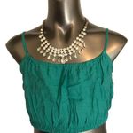 Sky And Sparrow  Teal Crop Bikini Top Size Small NWT Photo 1