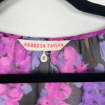 Rebecca Taylor  Women's Silk FLoral Blouse Sz 8‎ Photo 1