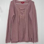 Guess XL Pink Long Sleeve Criss Cross Sweater Photo 0