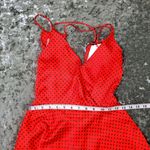 ZARA Red Polka Dot Skater Dress Open Back Photo 1