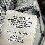 Anthropologie Floreat Plaid Embroidered Longline Tunic Top | Black/White | XS Photo 8