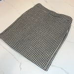 Vintage Houndstooth 100% Collegiate Style Wool Skirt Large Black White Photo 8