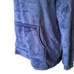 Life is Good  Snowflake Fleece Pullover Sleep Sweater Womens Medium Navy Blue Photo 4