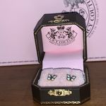 Juicy Couture Retro  Pam & Gela White Small Butterfly Drop Studs Earrings Photo 1