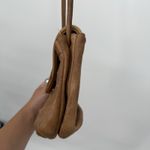 Unbranded Brown Leather Crossbody Bag Snap Button Purse Boho Hippie Photo 3