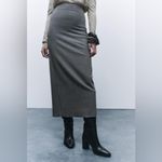 ZARA MIDI Pencil Skirt With Slit On The Back Photo 10