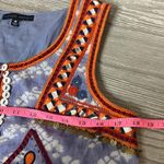 Indigo Moon Top Bohemian Embroidered Beaded and Coin Details Size medium Anthro Blue Photo 4