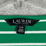 Ralph Lauren Lauren Black Tag Green White Striped Top Women L Long Sleeve Preppy Photo 5