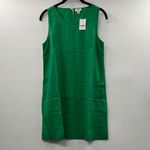J. Crew Linen Blend Sleeveless Mini Dress Green Size 2P Photo 4