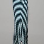 Sail To Sable mint/navy striped racrback tank maxi dress size medium Photo 2