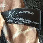 B Makowsky B. Makowsky Black Leather Handbag with Silver Hardware Photo 7