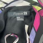 Forever 21 Black Peacock Bodice Print Maxi Long A Line Skirt Dress M Photo 5