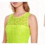 J.Crew  Collection Neon Yellow Lace Dress Size 4 Photo 1