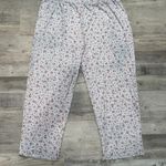 Laura Ashley Grey Floral Ribbed Pajama Set Short Sleeve Top, Pants P39 Photo 4