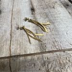 Vintage Avon Windchime Gold Tone Dangle Earrings 2 In Post Back Retro Statement Photo 2