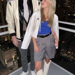 Le lis Boutique White Faux Leather Fringe Jacket 90s Western Country Concert SzS Photo 7