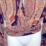 Free People Fiona Jersey Wrap Paisley Bell Sleeve Top Size XS Photo 5