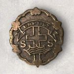Vintage Baptist Sunday School Religious Copper Pin Broadman Supplies USA Brown Photo 0