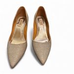 Badgley Mischka  Poise Silver Sparkle Pointy Toe Pumps – Size 8.5M Photo 2