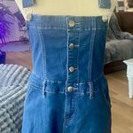 JEANS 👖 Blue Denim Overall Short Size 6 Photo 3