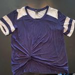 Miss Chievous Navy And White Tie Top Photo 0