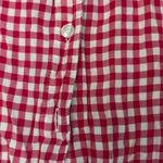 Jones New York Jones‎ New York Pink Gingham Plaid Roll Tab Sleeve Tie Front Blouse Top - L Photo 11