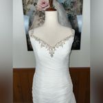 Gorgeous New Pronovias Mandalay Chiffon Wedding Gown! White Size 12 Photo 2