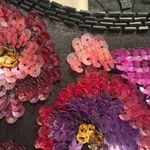 Laurence Kazar Vtg Beaded Sequin Floral Silk Blouse Top M Jewel Toned Maximalist Photo 3