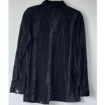 Kathy Ireland  Corduroy Shirt Jacket Women's M Oversized Black Button Up Shacket Photo 3