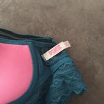 PINK - Victoria's Secret Victoria's Secret PINK Teal Lace Strappy Push-up Bralette Photo 9