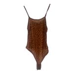 SKIMS Latte Summer Mesh Strappy Bodysuit Swirl Brown Sheer Size 4X Photo 4