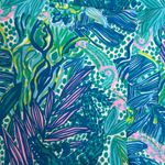 Lilly Pulitzer Blue and Green Leaf Print Leggings NWOT Photo 5