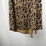 Diane Von Furstenberg  100% Silk Ruched Asymmetric Dress in‎ Brown Black Size 8 Photo 3