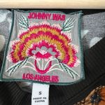 Johnny Was  Golden Springs Sweatshirt Top Floral Blouse Small Black Boho Vintage Photo 2