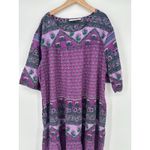 Vermont Country Store Floral Midi Dress Purple 2X Pockets Peasant Boho Prairie Photo 3