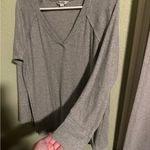 Wildfox  Heather Gray V-Neck Sweatshirt Photo 2