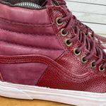 Vans SK8 Hi 46 MTE All Weather Pebble Leather Hightop Sneakers Burgundy 7 Photo 6