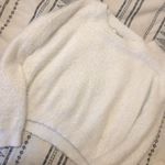 White Fuzzy Sweater Size M Photo 0