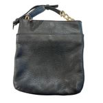 Michael Kors  Black Pebbled Leather Crossbody Bag Gold Chain Buckle Detail Luxury Photo 1